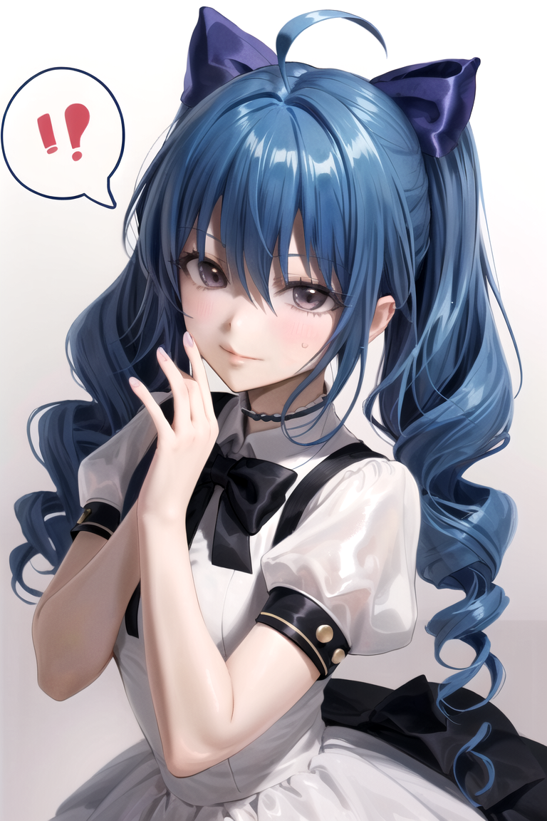 03791-3712408706-1girl,solo,twin drills,drill hair,bangs,ahoge,long hair,bow,dress,black bow,hair bow,...,blue hair,short sleeves,simple backgrou.png